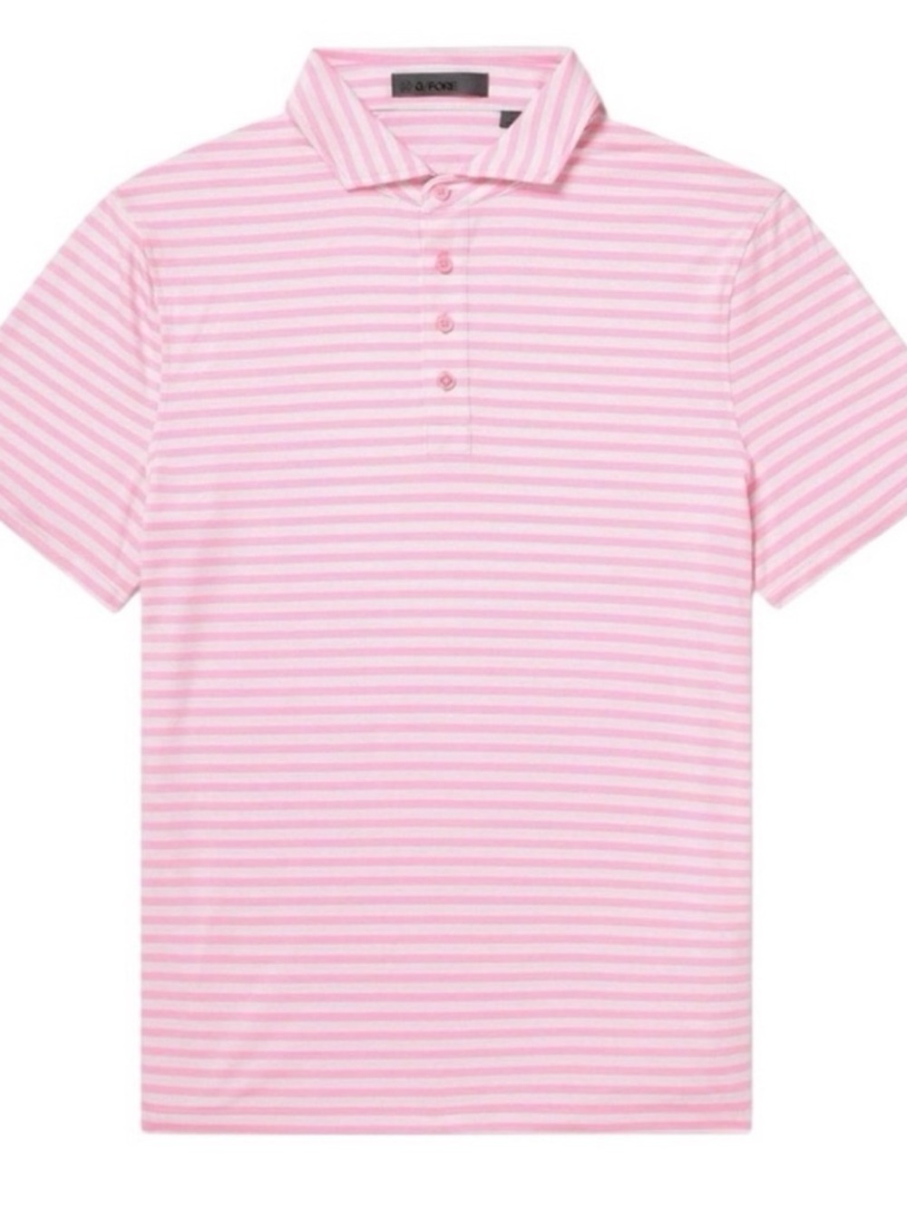 G/FORE Pink & White Striped Men's Polo